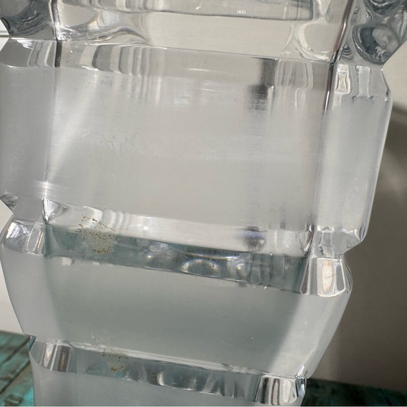 70s Art Deco Style Fluted Fan Shaped Heavy Crystal Vase French Art Vannes Style - Picture 9 of 13